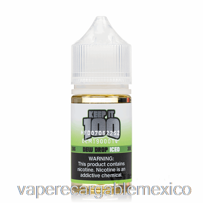Vape Recargable Gota De Rocío Helado - Mantenlo 100 Sales - 30ml 30mg